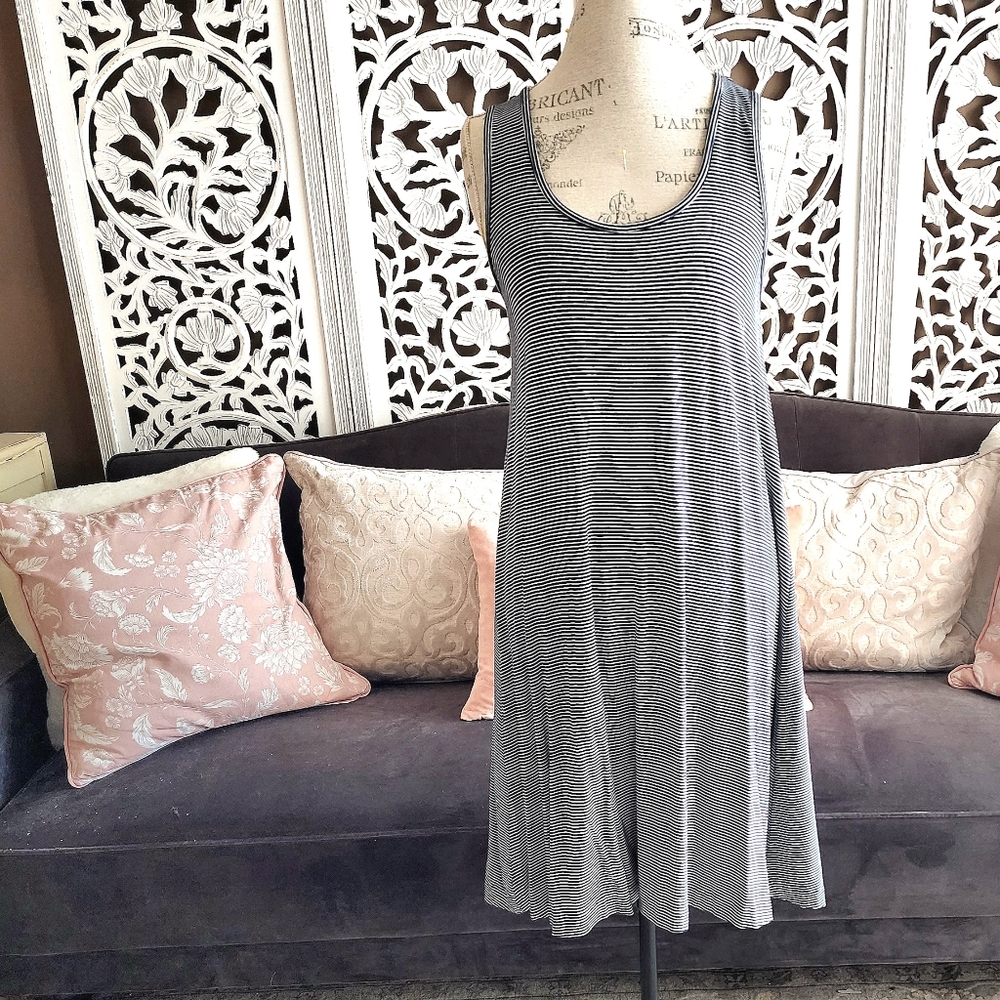 Workshop Republic Clothing Black and White Striped Dress